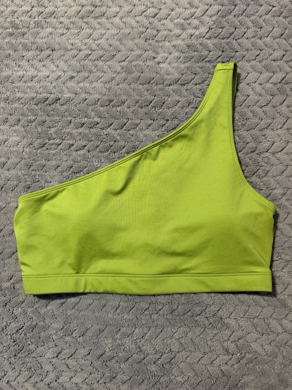 PINK Victoria's Secret One-Shoulder Sports Bra in Lime Green